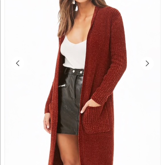 ✨HP! Ribbed Knit Longline Chenille Cardigan - Picture 4 of 5